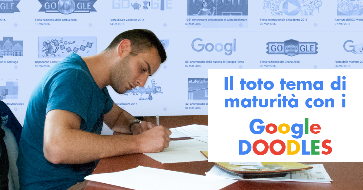 Il toto tema di maturità con i Google Doodles