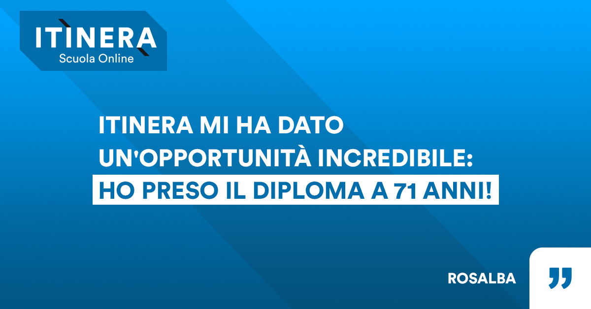 Diplomarsi a 71 anni: la storia di Rosalba Festa